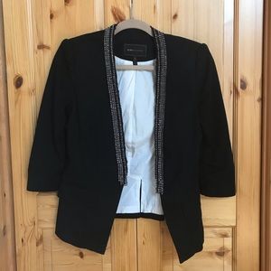 Black Rhinestone Blazer by BCBG 3/4 sleeve